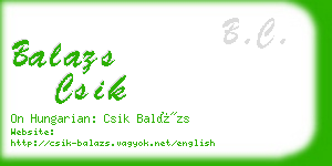 balazs csik business card